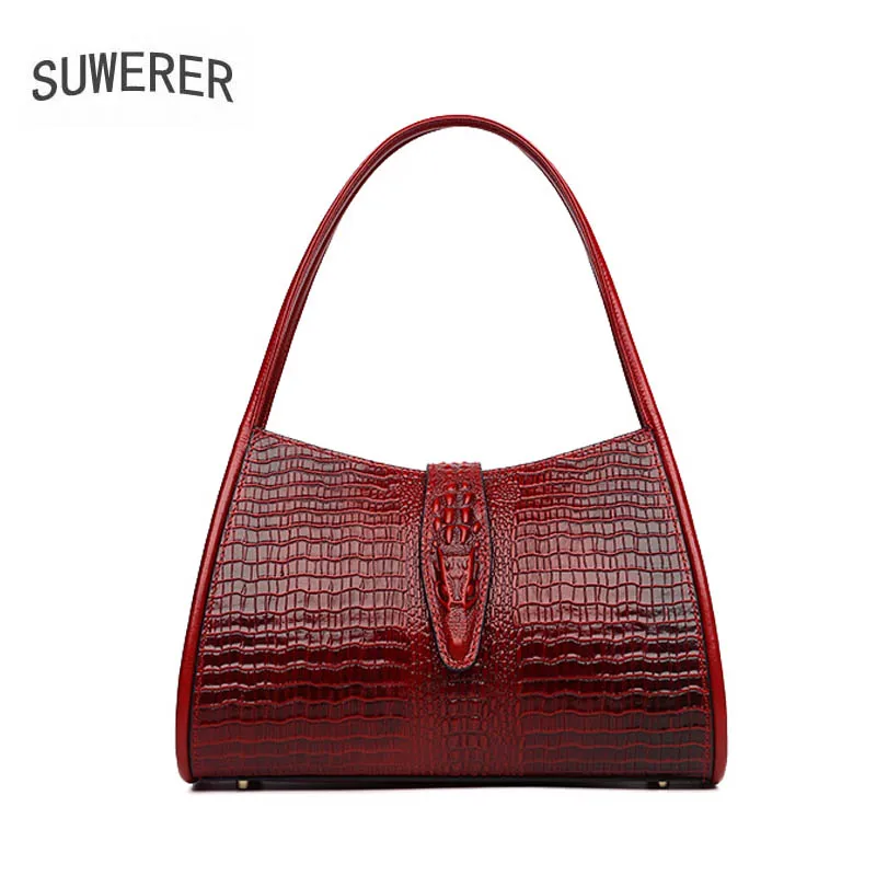 2018 new Women's handbags New temperament commuter bag First layer of leather simple handbag Crocodile pattern shoulder bag
2018 new Women's handbags New temperament commuter bag First layer of leather simple handbag Crocodile pattern shoulder bag
