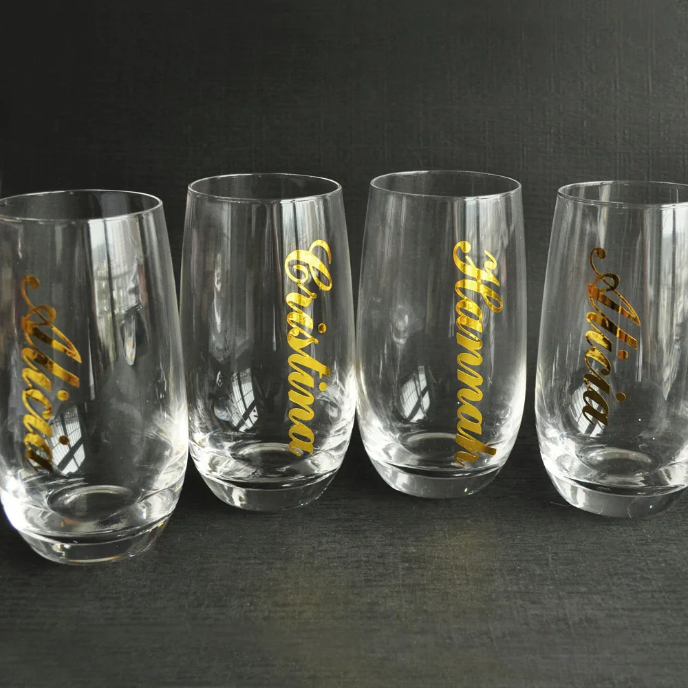 Custom Stemless Flute Decal, Personalized Names Decal, Personalized Wine Glass Decal, Wedding Party Gift, Bridesmaid Gift
Custom Stemless Flute Decal, Personalized Names Decal, Personalized Wine Glass Decal, Wedding Party Gift, Bridesmaid Gift