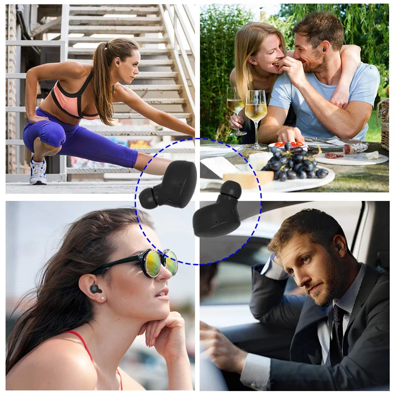 TWS Bluetooth 5.0 Earphones 360 Degree Rotation Wireless Earphones Cordless Stereo Headsets Mini Sports Earbuds with Charger Box
TWS Bluetooth 5.0 Earphones 360 Degree Rotation Wireless Earphones Cordless Stereo Headsets Mini Sports Earbuds with Charger Box
