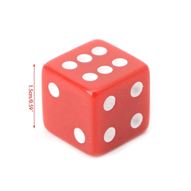 10pcs/set 15mm Multicolor Acrylic Cube Dice Beads Six Sides Portable Table Games Toy fun
10pcs/set 15mm Multicolor Acrylic Cube Dice Beads Six Sides Portable Table Games Toy fun