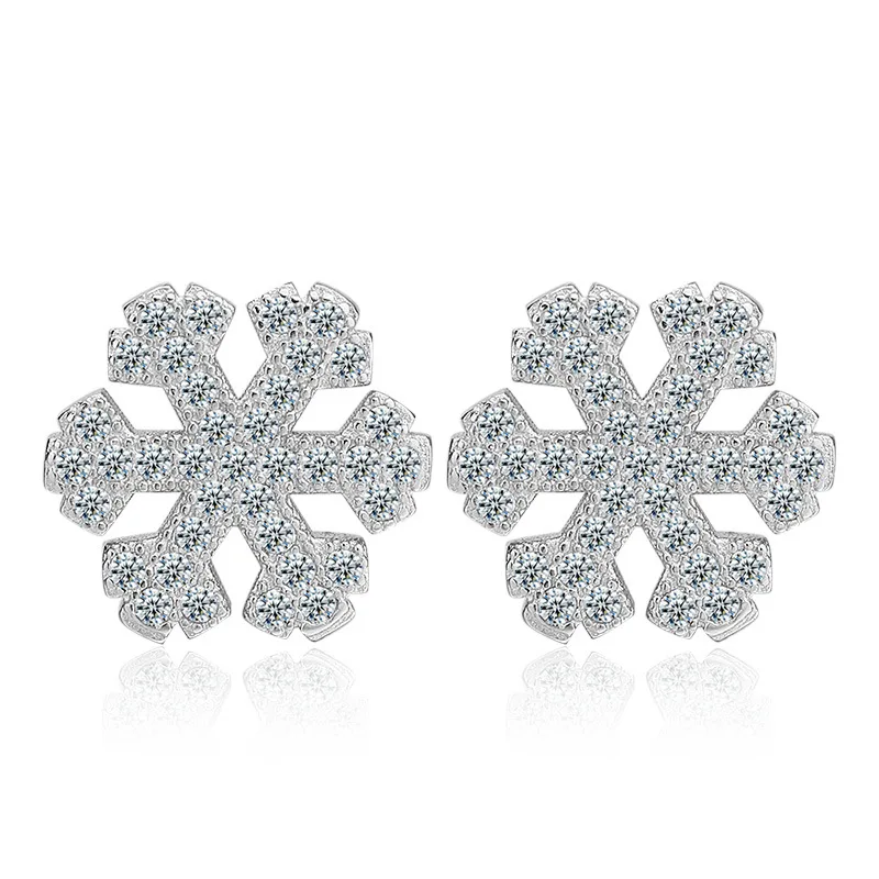 925 sterling silver fashion shiny crystal snowflake ladies stud earrings women jewelry female gift drop shipping cheap
925 sterling silver fashion shiny crystal snowflake ladies stud earrings women jewelry female gift drop shipping cheap