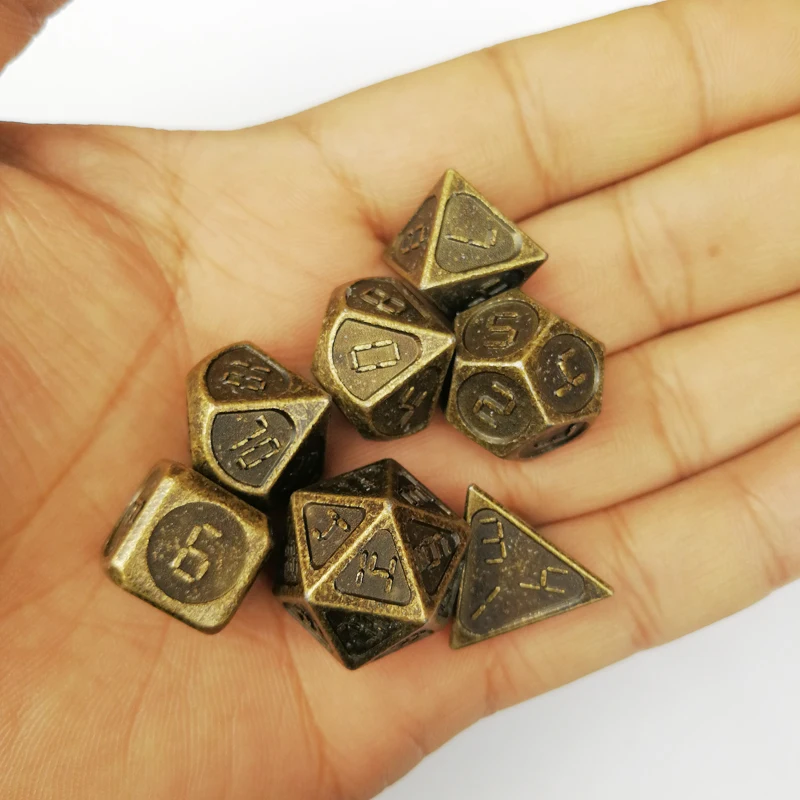 Mazmorras y dragones 7/construye dados de RPG creativos d metal|Кубики| |