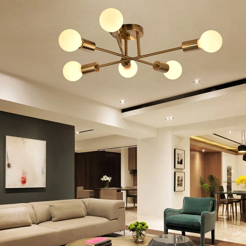 Post modern Bedroom ceiling light Simple Nordic chandelier Living room Dining hall lamp Personality Creative pellet Golden Glass
Post modern Bedroom ceiling light Simple Nordic chandelier Living room Dining hall lamp Personality Creative pellet Golden Glass