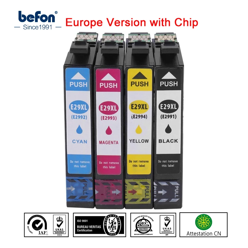 befon Compatible Cartridge Replacement for Epson T29XL 29XL T2991 T2992 T2993 T2994 2991 2992 Ink Cartridge for XP-235 XP332
befon Compatible Cartridge Replacement for Epson T29XL 29XL T2991 T2992 T2993 T2994 2991 2992 Ink Cartridge for XP-235 XP332