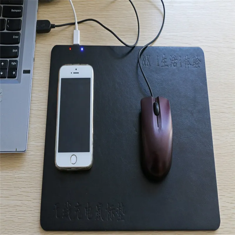 Беспроводное зарядное устройство Qi Quick Charge для iPhone 7 6 6S 5 5S SE с ковриком мыши