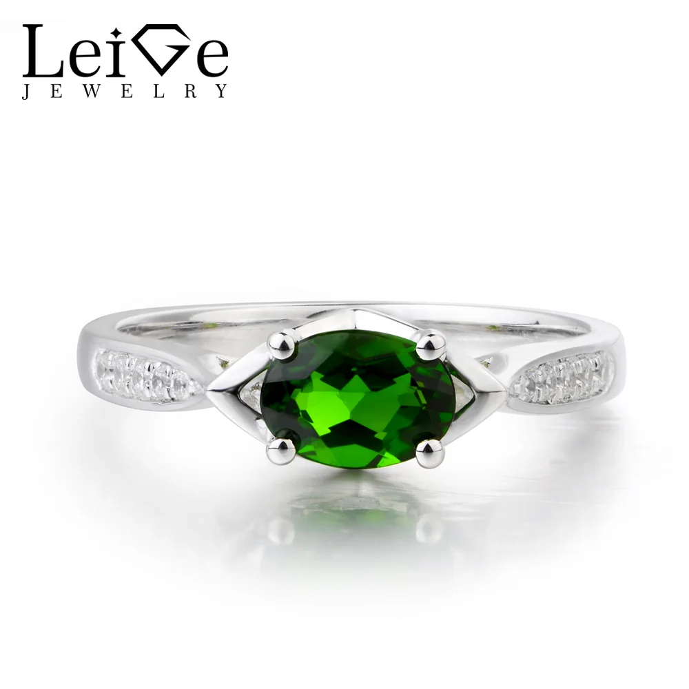 Leige Jewelry Natural Chrome Diopside Ring Engagement Ring Green Stone Ring 925 Sterling Silver Female Rings Anniversary Gifts
Leige Jewelry Natural Chrome Diopside Ring Engagement Ring Green Stone Ring 925 Sterling Silver Female Rings Anniversary Gifts