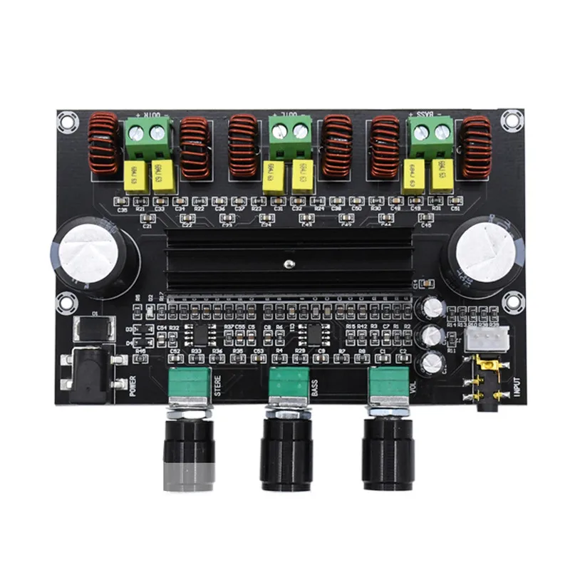 XH-M573 TPA3116D2 80W + 100W 2 1 Channel TPA3116 цифровой усилитель мощности | Электроника