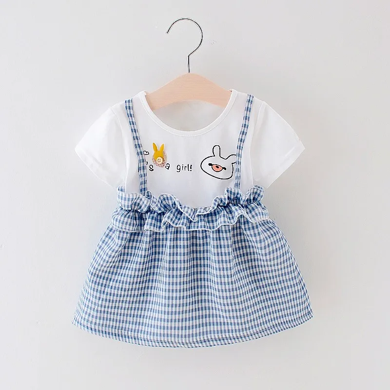 0-24M 1PC Children Baby Summer Girls Cute Plaid Fake Two Piece Bottoming Short Sleeved Sweet Casual Princess Dress
0-24M 1PC Children Baby Summer Girls Cute Plaid Fake Two Piece Bottoming Short Sleeved Sweet Casual Princess Dress