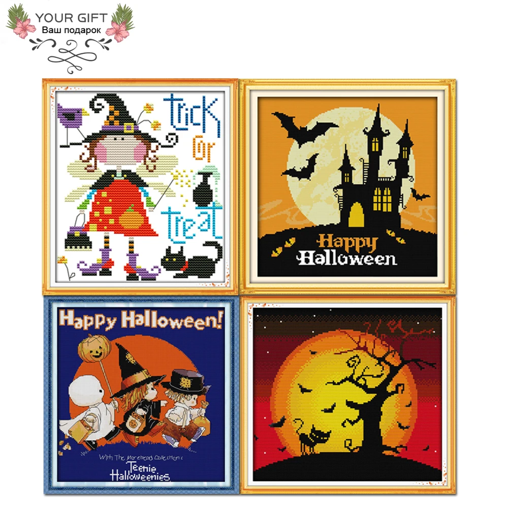 Joy Sunday Happy Halloween Home Decor C195C264C276(2)C277(1) Halloween Elf Needlework Embroidery DIY Cross Stitch kit
Joy Sunday Happy Halloween Home Decor C195C264C276(2)C277(1) Halloween Elf Needlework Embroidery DIY Cross Stitch kit