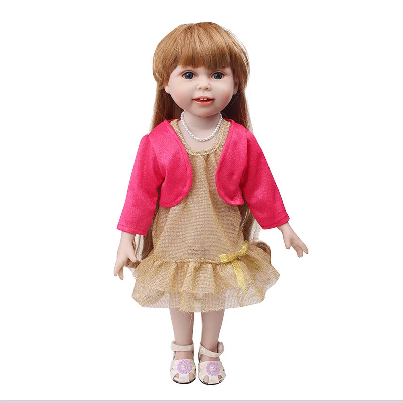 Doll clothes gold dress + rose red coat toy accessories 18 inch Girl doll and 43 cm baby dolls c641
Doll clothes gold dress + rose red coat toy accessories 18 inch Girl doll and 43 cm baby dolls c641