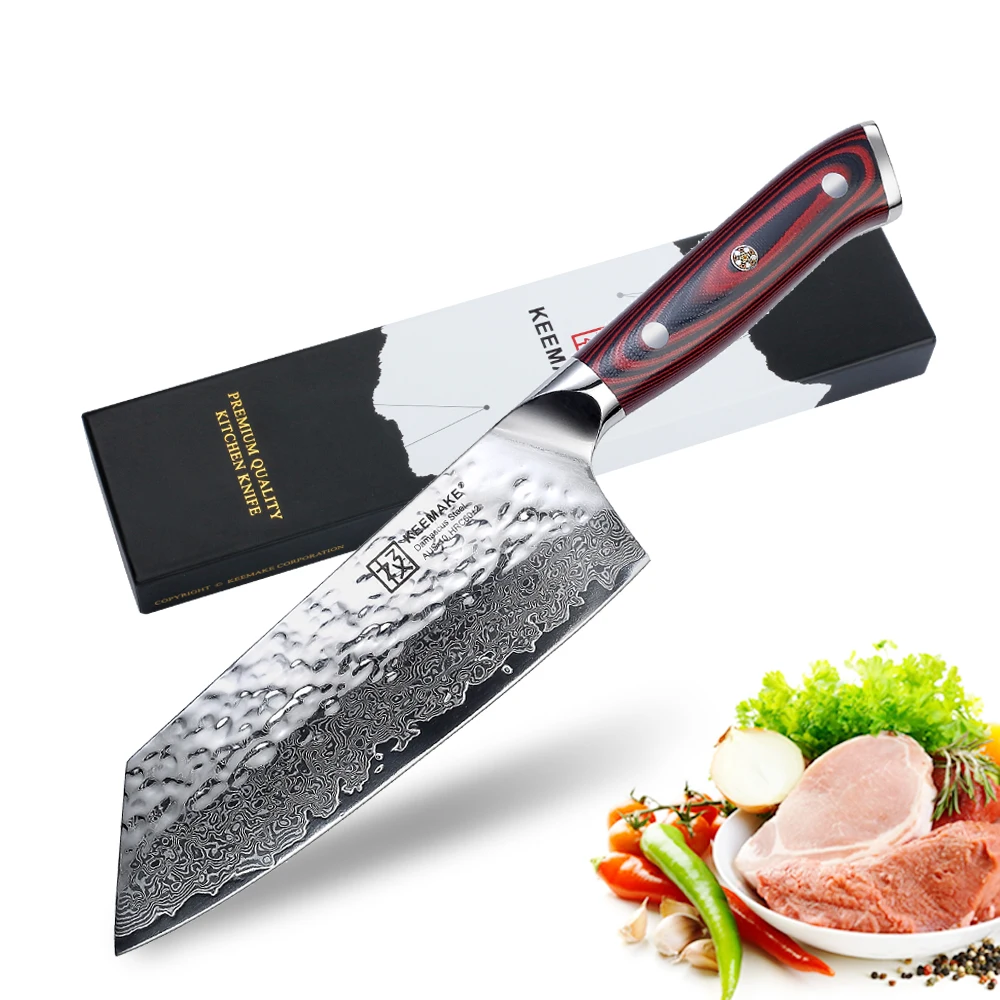 SUNNECKO 7" inch Cleaver Chef Knife Kitchen Knives Japanese Damascus AUS-10 Steel Sharp Strong Blade G10 Handle Cutter Tools
SUNNECKO 7" inch Cleaver Chef Knife Kitchen Knives Japanese Damascus AUS-10 Steel Sharp Strong Blade G10 Handle Cutter Tools