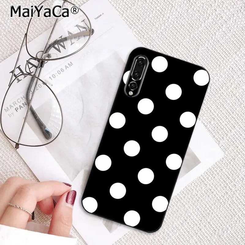 MaiYaCa красный черный золотой в горошек чехол для телефона Huawei P20Lite P30Pro P Smart Y5 Y6 Honor8A