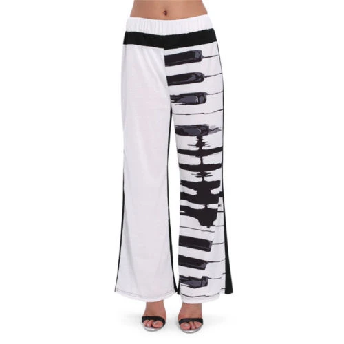 Fashion Women Long Pants Fashion High Waist Loose Wide Piano Print Trousers Plus Size M-3XL
Fashion Women Long Pants Fashion High Waist Loose Wide Piano Print Trousers Plus Size M-3XL