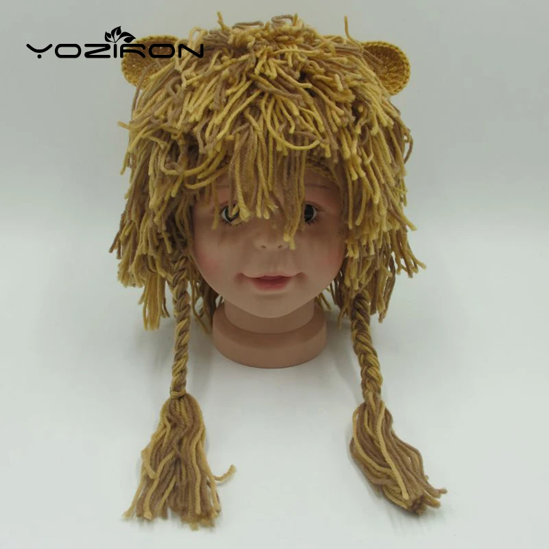 YOZIRON New Handmade Wig Lion Children Boys Girls Winter Hats Beanies Unisex Novelty Funny Halloween Gifts Cosplay Hat Party Cap
YOZIRON New Handmade Wig Lion Children Boys Girls Winter Hats Beanies Unisex Novelty Funny Halloween Gifts Cosplay Hat Party Cap