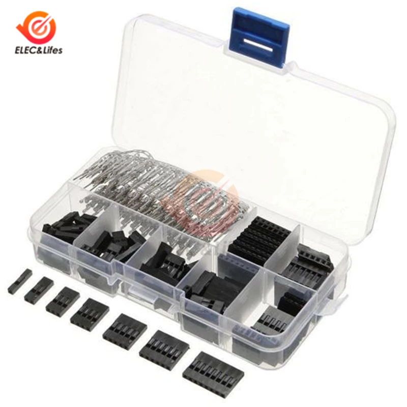 310Pcs/set 2.54mm Male Female Connector Kit Dupont Cable line Jumper Wire 1/2/3/4/5/6/7/8 Pin Header Connector Terminals DIY Kit
310Pcs/set 2.54mm Male Female Connector Kit Dupont Cable line Jumper Wire 1/2/3/4/5/6/7/8 Pin Header Connector Terminals DIY Kit
