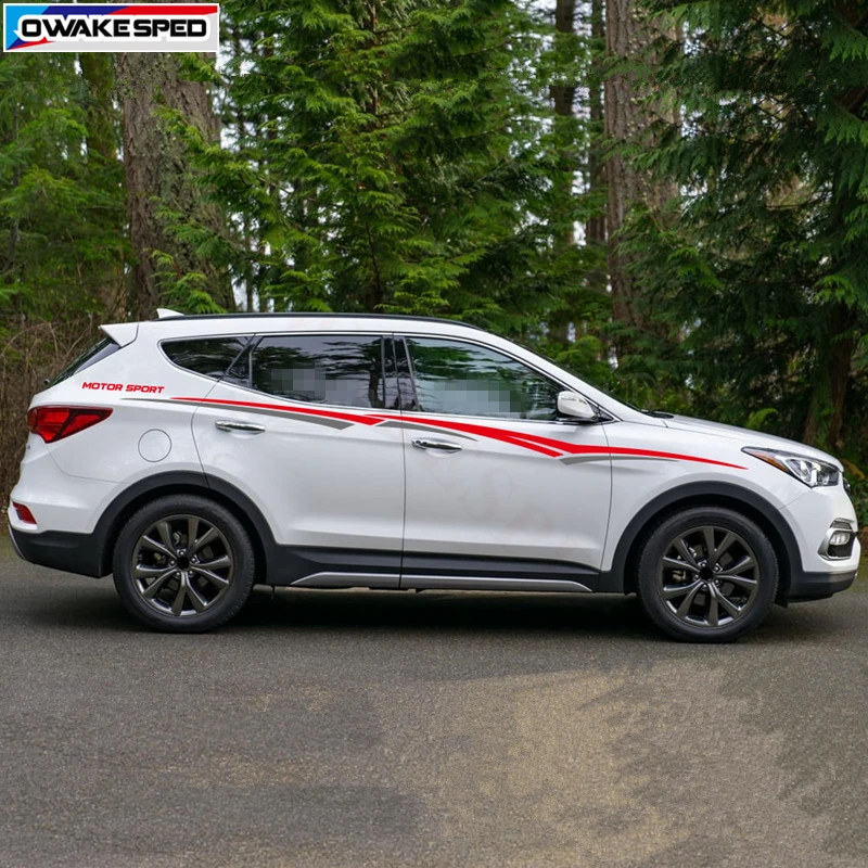 Motor Sport Styling Vinyl Decal Car Door Side Decor Stickers Auto Body Customized Stripes For Hyundai Santa Fe Grand Santa Fe
Motor Sport Styling Vinyl Decal Car Door Side Decor Stickers Auto Body Customized Stripes For Hyundai Santa Fe Grand Santa Fe
