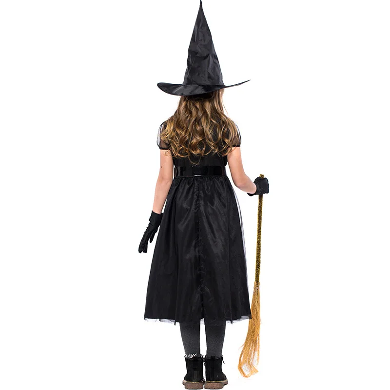 Girls Black Witches Dress Costumes Suit With Hat Gloves For Children Halloween Party Dress Costume Cosplay
Girls Black Witches Dress Costumes Suit With Hat Gloves For Children Halloween Party Dress Costume Cosplay