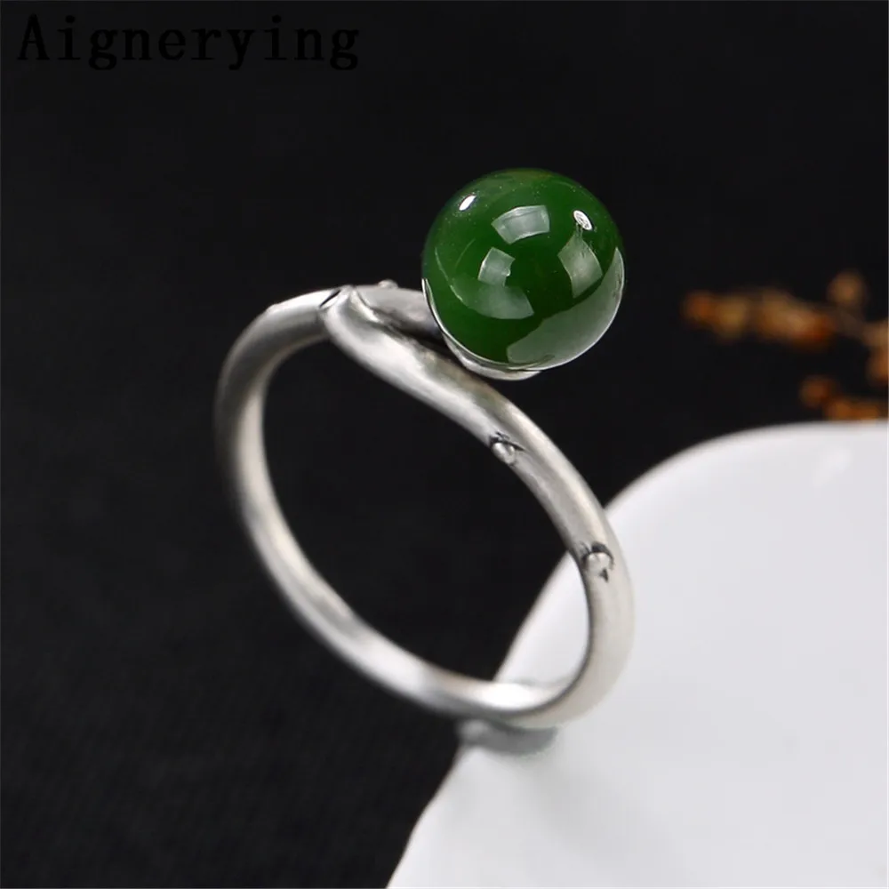 925 Sterling Silver Rings For Women Green Jade Adjustable Ring Handmade Jewelry Silver Rings Gift tray with Box Jewelry
925 Sterling Silver Rings For Women Green Jade Adjustable Ring Handmade Jewelry Silver Rings Gift tray with Box Jewelry