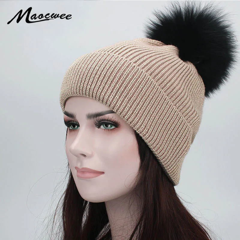 Keep Warm Winter Hat Beanies Real Fox Fur Knitted Hat The Female Of The Golden Silver Silk Caps Pompom Hats for Women Girl 'S
Keep Warm Winter Hat Beanies Real Fox Fur Knitted Hat The Female Of The Golden Silver Silk Caps Pompom Hats for Women Girl 'S