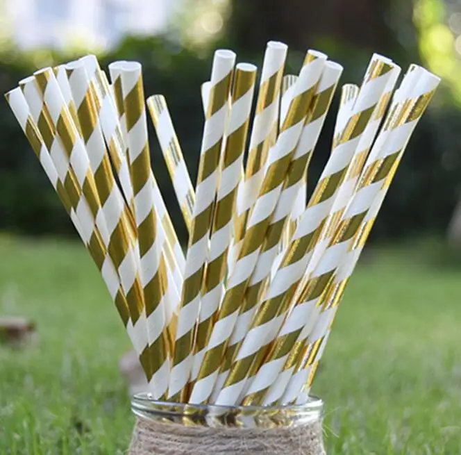 25Pcs Disposable Striped Color Bronzing Gold Silver Creative Wedding Supplies Birthday Event Party Decorating Beverage Paper Str
25Pcs Disposable Striped Color Bronzing Gold Silver Creative Wedding Supplies Birthday Event Party Decorating Beverage Paper Str