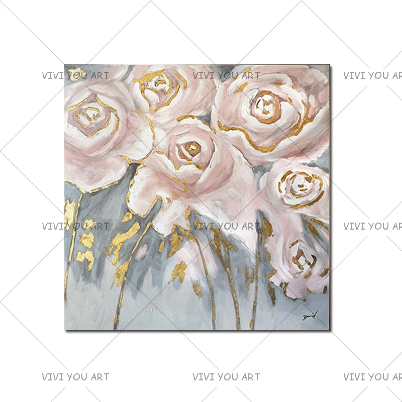 1 Piece Golden Pink red rose oil painting Handmade Golden Flower Home Decor Wall Painting Paintings for living room Home Decor
1 Piece Golden Pink red rose oil painting Handmade Golden Flower Home Decor Wall Painting Paintings for living room Home Decor