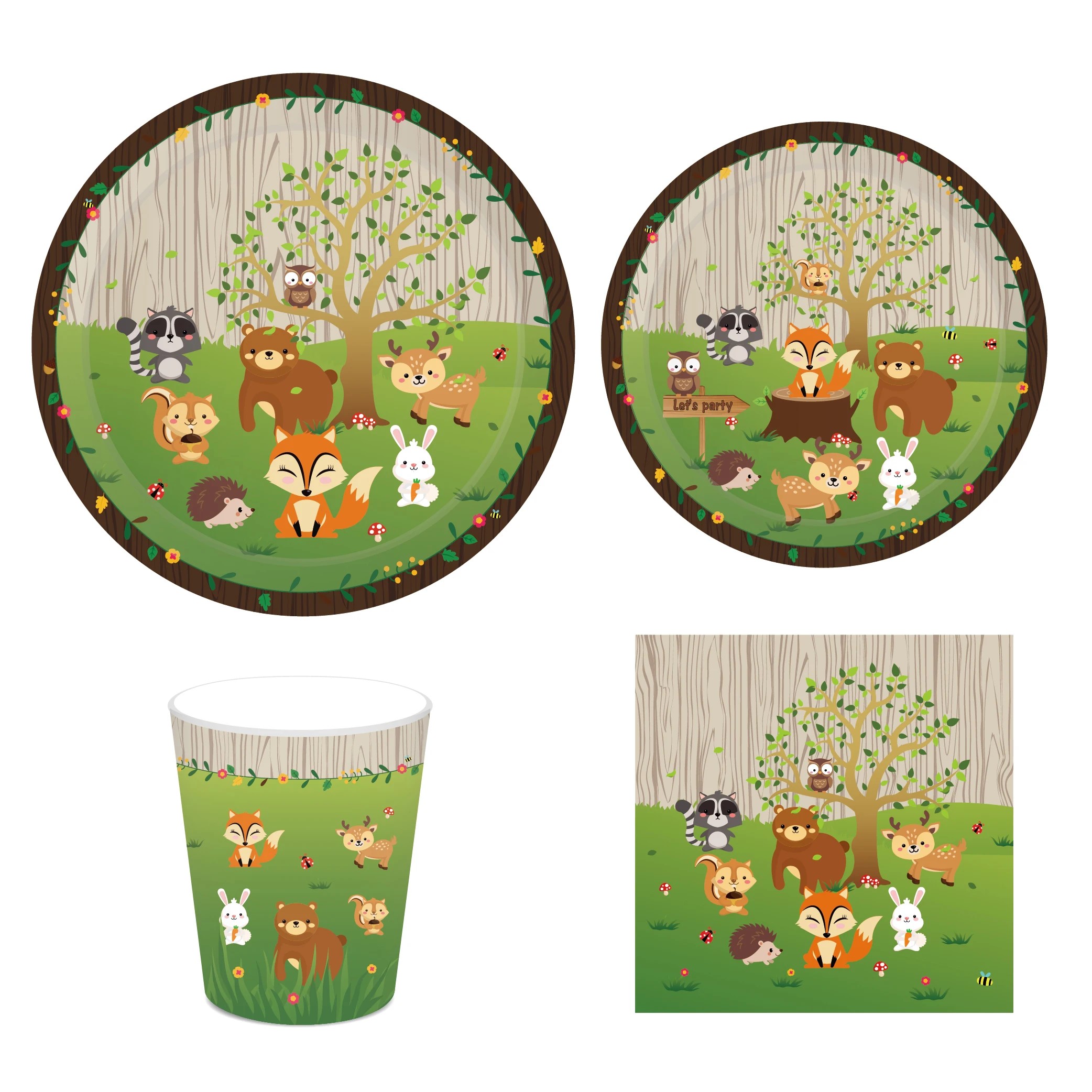 Woodland Theme Party Decorations Sets Safari Animal Plates Napkins Cups Disposable Tableware Birthday Baby Shower Party Favors
Woodland Theme Party Decorations Sets Safari Animal Plates Napkins Cups Disposable Tableware Birthday Baby Shower Party Favors