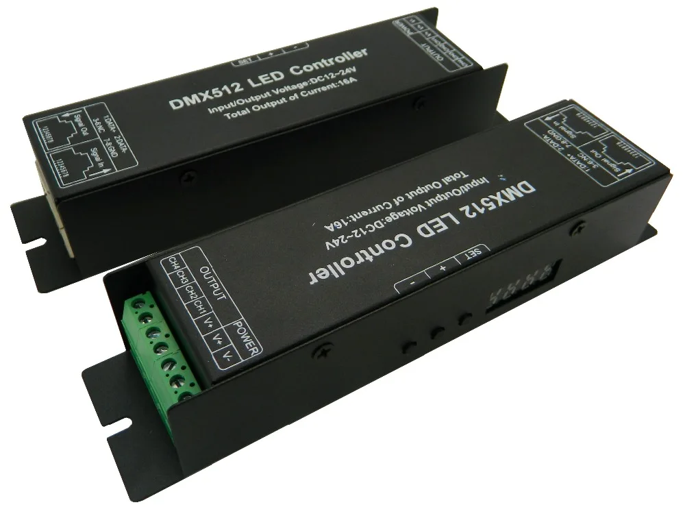 3CH easy dmx constant voltage decoder,DC5-24V input;4A*3channel output;with 3 buttons and display for setting dmx address
3CH easy dmx constant voltage decoder,DC5-24V input;4A*3channel output;with 3 buttons and display for setting dmx address