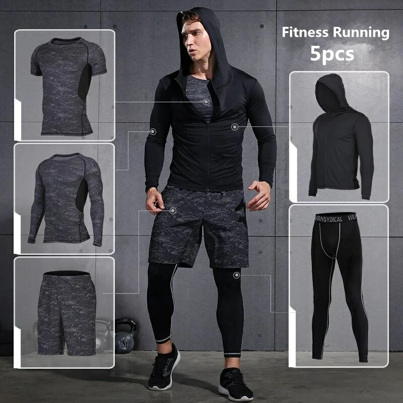 Vansydical Mens Tracksuit Sports Suits Gym Running Suit Fitness Running Sets Compression Tights Workout Sportswear Jogging Suit
Vansydical Mens Tracksuit Sports Suits Gym Running Suit Fitness Running Sets Compression Tights Workout Sportswear Jogging Suit