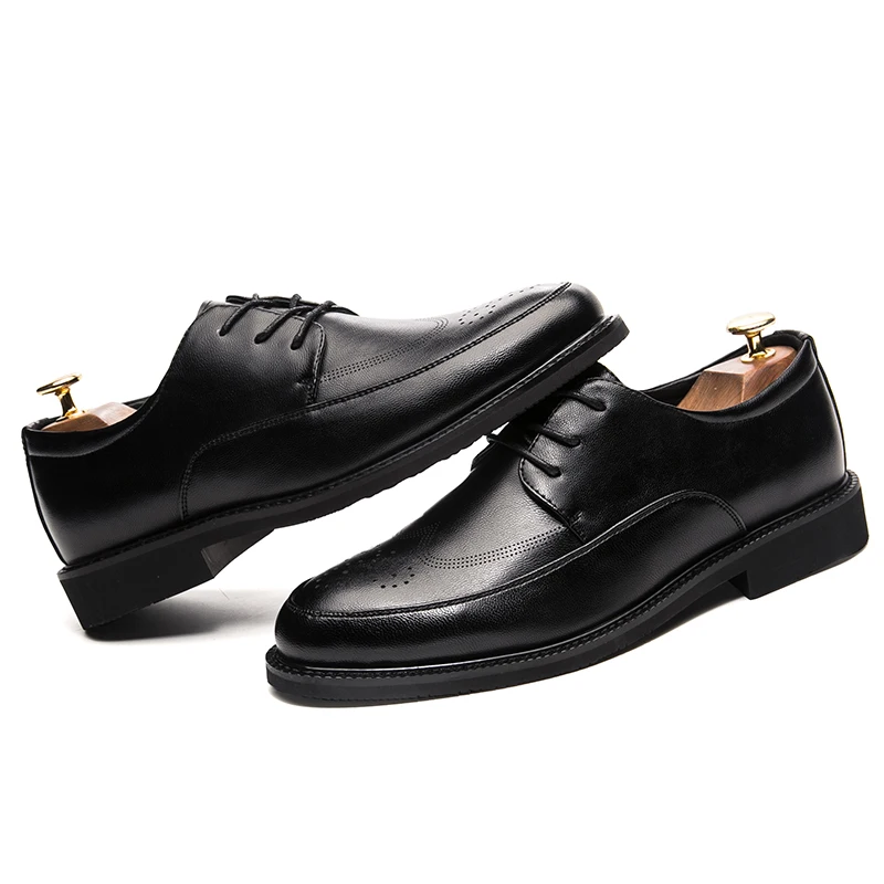 YEINSHAARS Men Dress Shoes Men Lace Up Formal Footwear Spring Autumn Wedding Shoes Men Black Brown Gray Flat Shoes Men
YEINSHAARS Men Dress Shoes Men Lace Up Formal Footwear Spring Autumn Wedding Shoes Men Black Brown Gray Flat Shoes Men