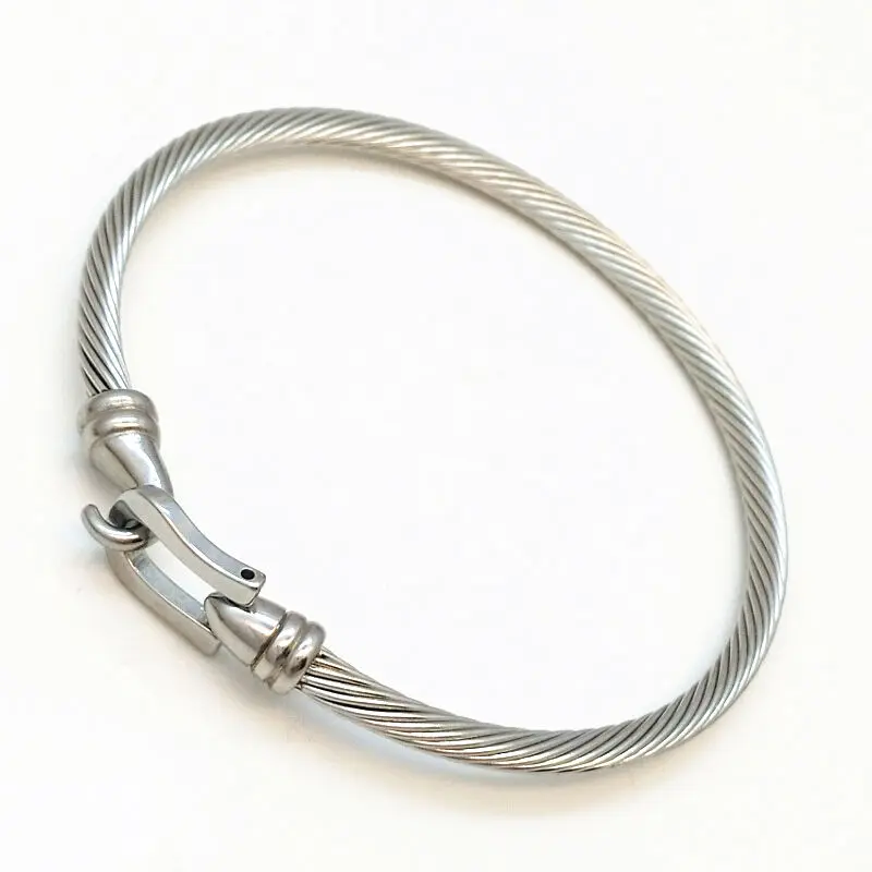 High Quality Hook Clasp Simple Marca Bangle for Men Opening Cuff Bracelet Female Accessories
High Quality Hook Clasp Simple Marca Bangle for Men Opening Cuff Bracelet Female Accessories