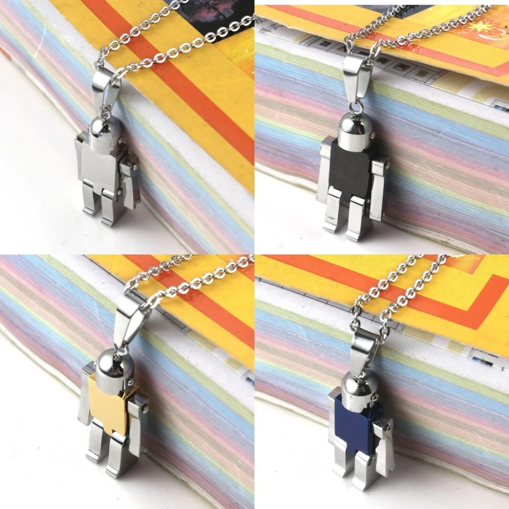Kraft-beads Popular High Quanlity Four Colors Stainless Steel Cute Robot Pendant Link Chain Necklace Charm Jewelry
Kraft-beads Popular High Quanlity Four Colors Stainless Steel Cute Robot Pendant Link Chain Necklace Charm Jewelry