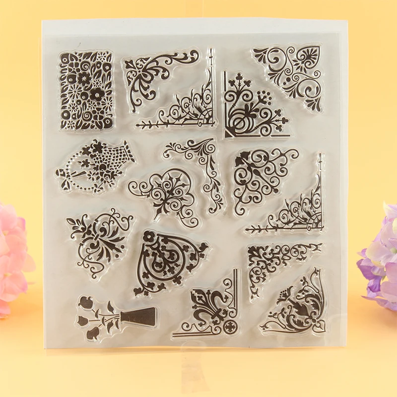 YLCS045 lace corners Silicone clear stamps for Scrapbooking DIY album cards decoration transparent stamp rubber stamp 15*18cm
YLCS045 lace corners Silicone clear stamps for Scrapbooking DIY album cards decoration transparent stamp rubber stamp 15*18cm