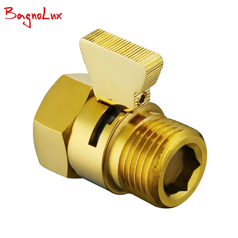 Bagnolux Gold Shower Pressue Quick Valve Brass Water Control Valve Shut Off Switch for Bidet Spray or Top Rain Shower Hand Head
Bagnolux Gold Shower Pressue Quick Valve Brass Water Control Valve Shut Off Switch for Bidet Spray or Top Rain Shower Hand Head