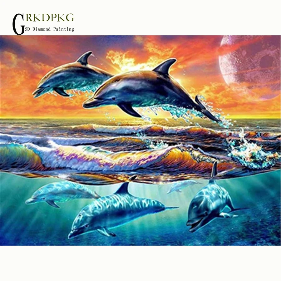 NEW 3D diy Full Square/Round Diamond Painting dolphin drill Cross Stitch Diamond Embroidery Diamond Mosaic akvaryum dekor
NEW 3D diy Full Square/Round Diamond Painting dolphin drill Cross Stitch Diamond Embroidery Diamond Mosaic akvaryum dekor