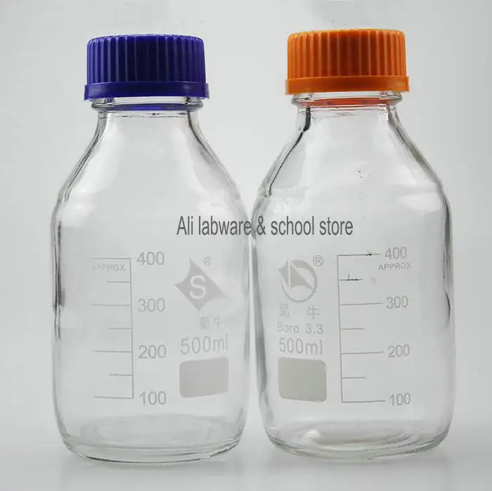 1pcs lab 100ml to 2000ml clear glass thread mouth reagent bottle transparent screw graduated seal sample bottle for experiment
1pcs lab 100ml to 2000ml clear glass thread mouth reagent bottle transparent screw graduated seal sample bottle for experiment