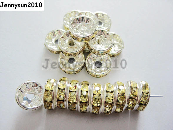 200pcs/lot 10mm Top Quality Czech Crystal Jonquil Rhinestone Pave Rondelle Metal Silver Plated Spacer Loose Beads Jewelry Making
200pcs/lot 10mm Top Quality Czech Crystal Jonquil Rhinestone Pave Rondelle Metal Silver Plated Spacer Loose Beads Jewelry Making
