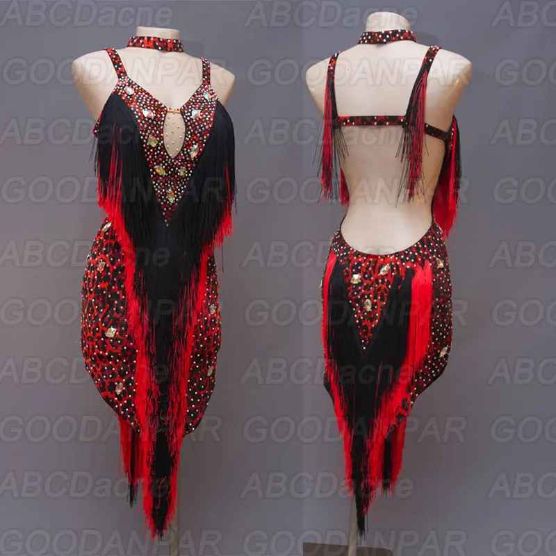 Latin dance competition dress Dress Leopard Rhinestone tassel latin ballroom dance dress Rumba Foxtrot dance dresses
Latin dance competition dress Dress Leopard Rhinestone tassel latin ballroom dance dress Rumba Foxtrot dance dresses