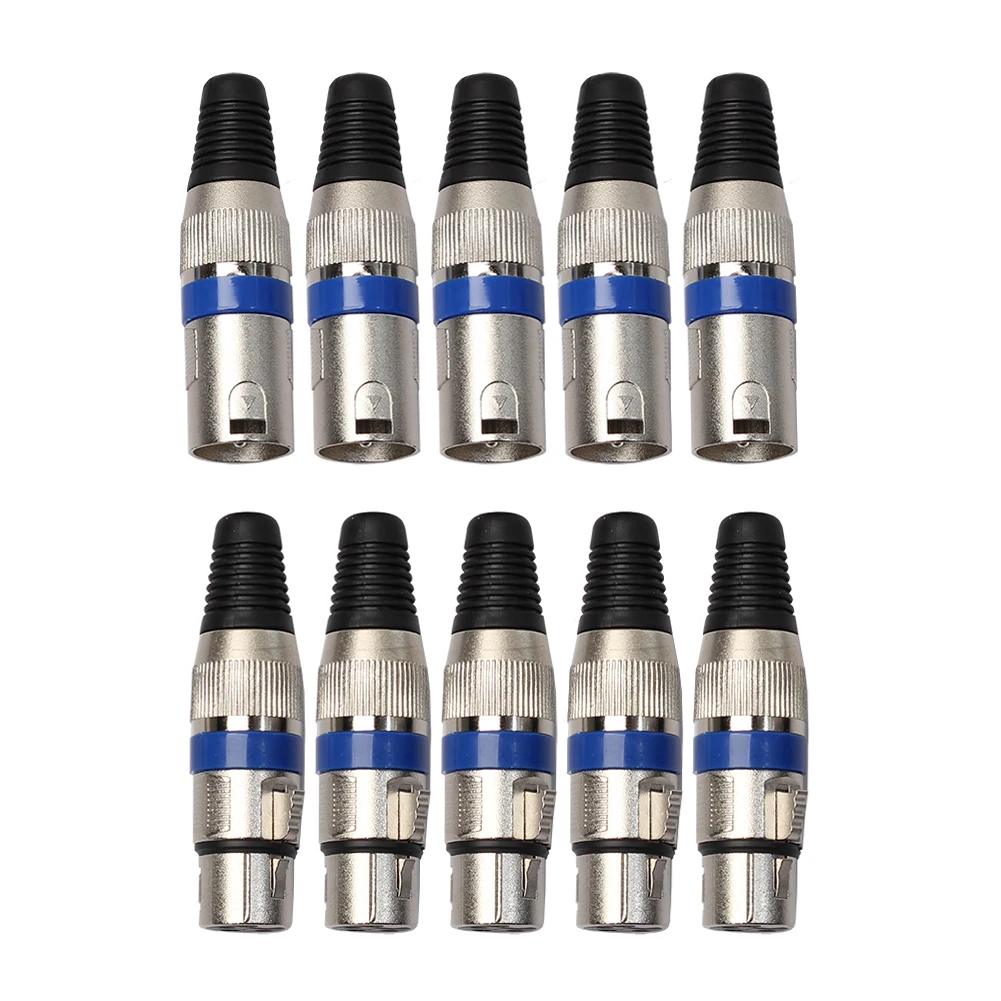 5 пар, XLR 3-контактный гнездовой разъем для микрофона, разъем для аудиокабеля микрофона, синий NG4S
5 пар, XLR 3-контактный гнездовой разъем для микрофона, разъем для аудиокабеля микрофона, синий NG4S