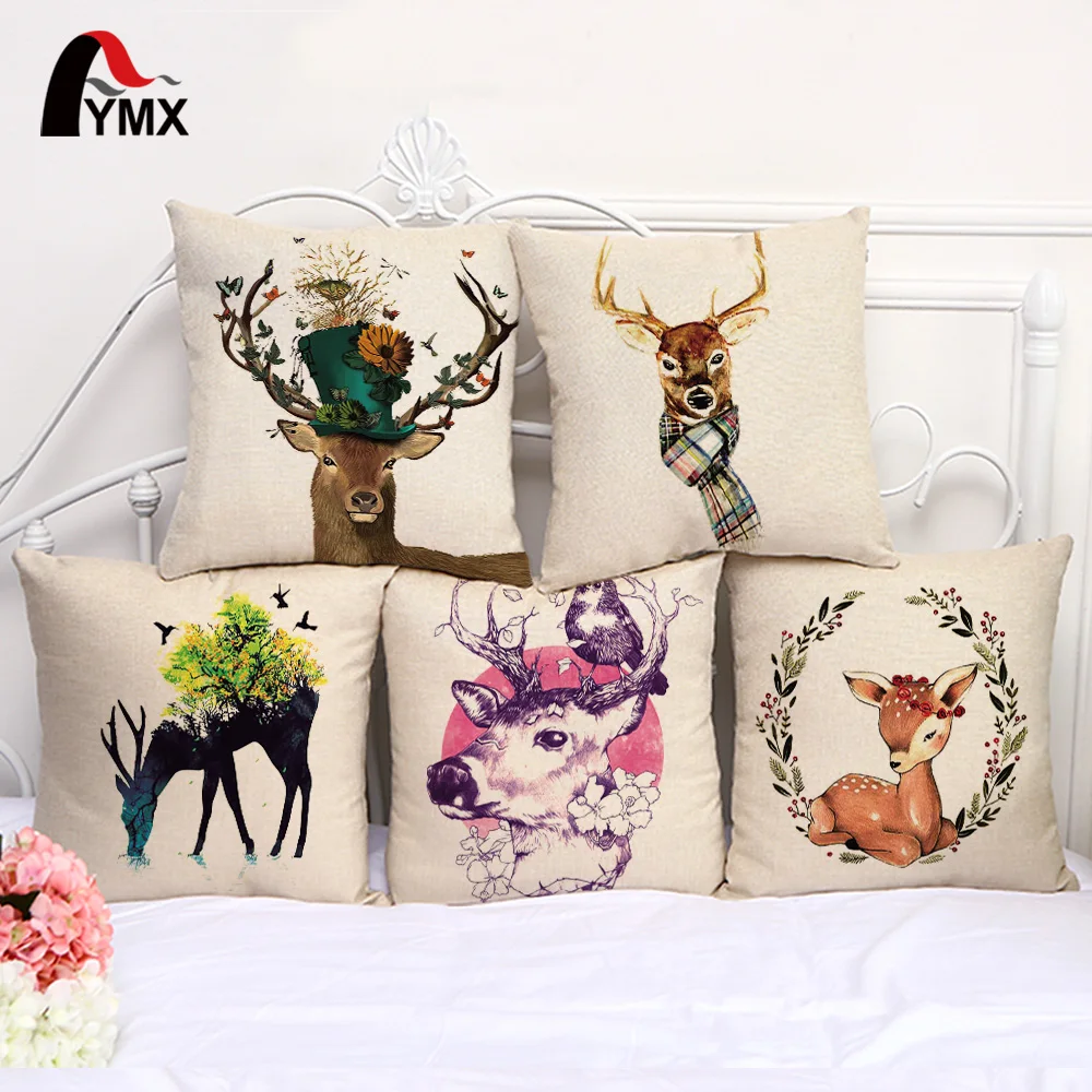 Elk Reindeer Linen Cushion Cover Creative Deer Printing Pillow Case For Sofa Car Cushion Cover Soft Decoration
Elk Reindeer Linen Cushion Cover Creative Deer Printing Pillow Case For Sofa Car Cushion Cover Soft Decoration