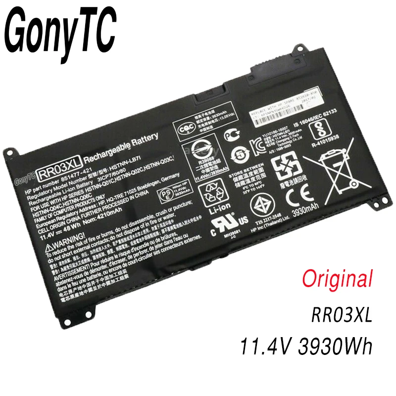 Original RR03XL New Laptop Battery For HP ProBook 430 440 450 455 G4 470 G4 Series HSTNN-PB6W HSTNN-UB7C HSTNN-LB71 HSTNN-Q01C
Original RR03XL New Laptop Battery For HP ProBook 430 440 450 455 G4 470 G4 Series HSTNN-PB6W HSTNN-UB7C HSTNN-LB71 HSTNN-Q01C