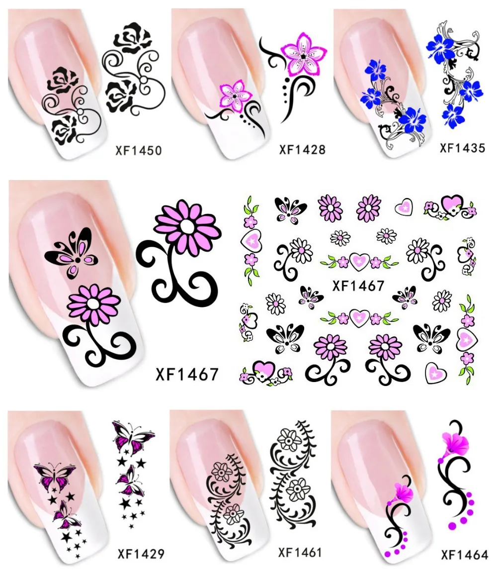 100 Sheets XF1422-XF1469 Nail Art Flower Water Tranfer Sticker Nails Beauty Wraps Foil Polish Decals Temporary Tattoos Watermark
100 Sheets XF1422-XF1469 Nail Art Flower Water Tranfer Sticker Nails Beauty Wraps Foil Polish Decals Temporary Tattoos Watermark
