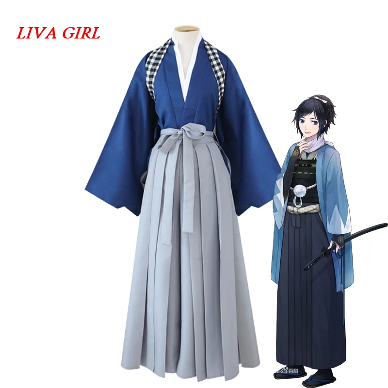 Фото Кимоно Yamatonokami Yasusada и Kashuu Kiyomitsu костюм Touken Ranbu для онлайн-игр косплей одежда