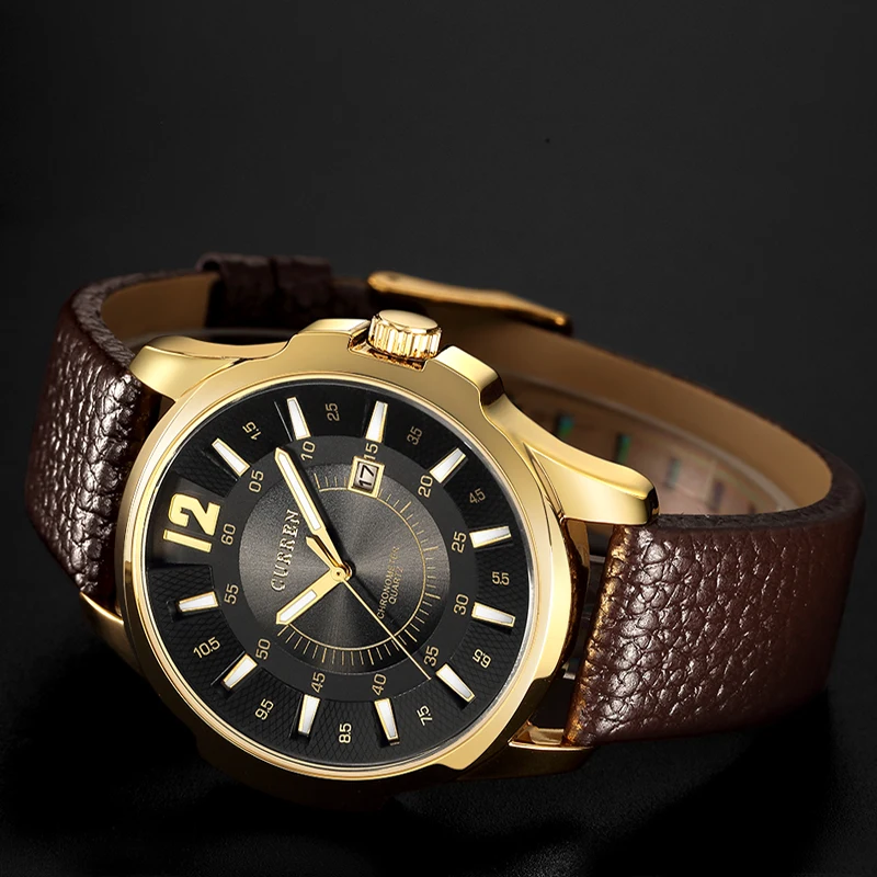 CURREN Мужские часы лучший бренд класса люкс Модные Бизнес наручные золотые