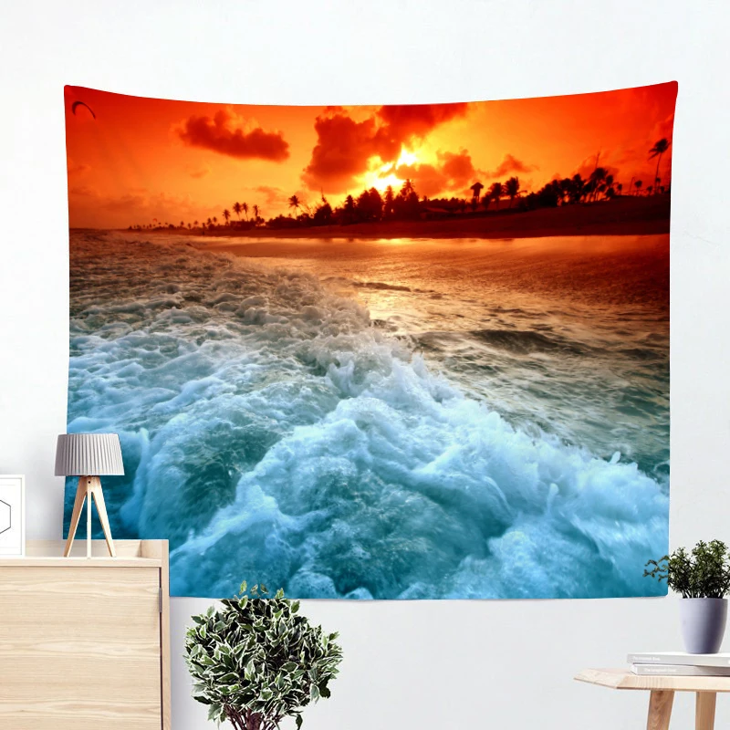 Tropical Plants Palm Tree Sunset Wall Hanging Tapestry Ocean Wave Picnic Polyester Beach Decor Ship Blanket Starfish tapestry
Tropical Plants Palm Tree Sunset Wall Hanging Tapestry Ocean Wave Picnic Polyester Beach Decor Ship Blanket Starfish tapestry