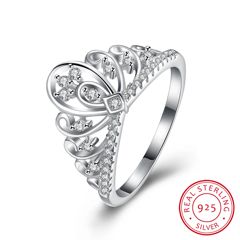 UFOORO Pricess Crown Lovers Rings AAA Zircon Crystal 925 Sterling Silver Engagement Wedding Rings For Women Men Anniversary Gift
UFOORO Pricess Crown Lovers Rings AAA Zircon Crystal 925 Sterling Silver Engagement Wedding Rings For Women Men Anniversary Gift
