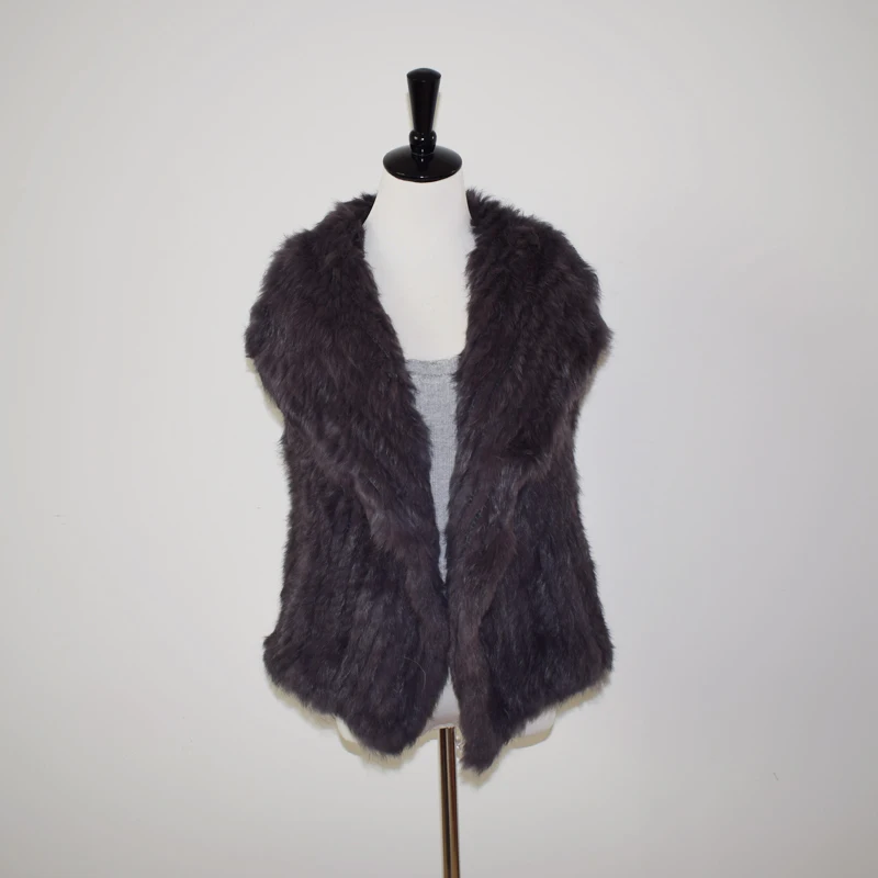 (TopFurMall) Lady Fashion Genuine Knitted Rabbit Fur Vest Waistcoat Turn-Down Collar Real Women Fur Gilet Outerwear LF4100
(TopFurMall) Lady Fashion Genuine Knitted Rabbit Fur Vest Waistcoat Turn-Down Collar Real Women Fur Gilet Outerwear LF4100