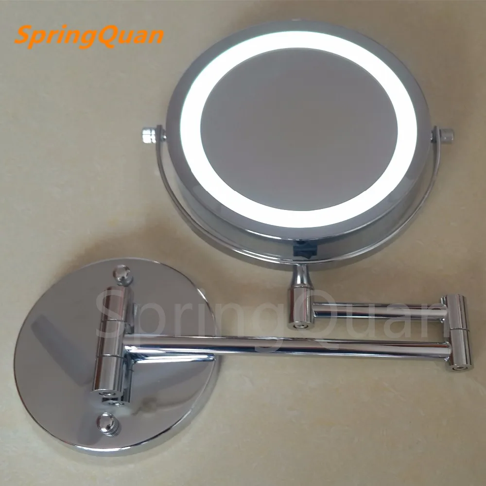 Металлическое модное зеркало для макияжа SpringQuan 7 дюймов настенное ванной со