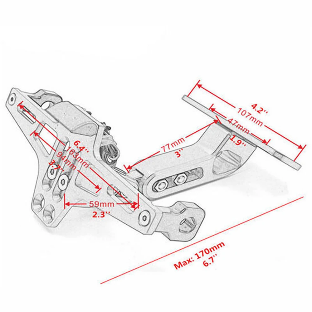 Universal Motorcycle Adjustable Angle Aluminum License Number Plate Frame Holder Bracket Motorcycle Rear License Plate Holder
Universal Motorcycle Adjustable Angle Aluminum License Number Plate Frame Holder Bracket Motorcycle Rear License Plate Holder