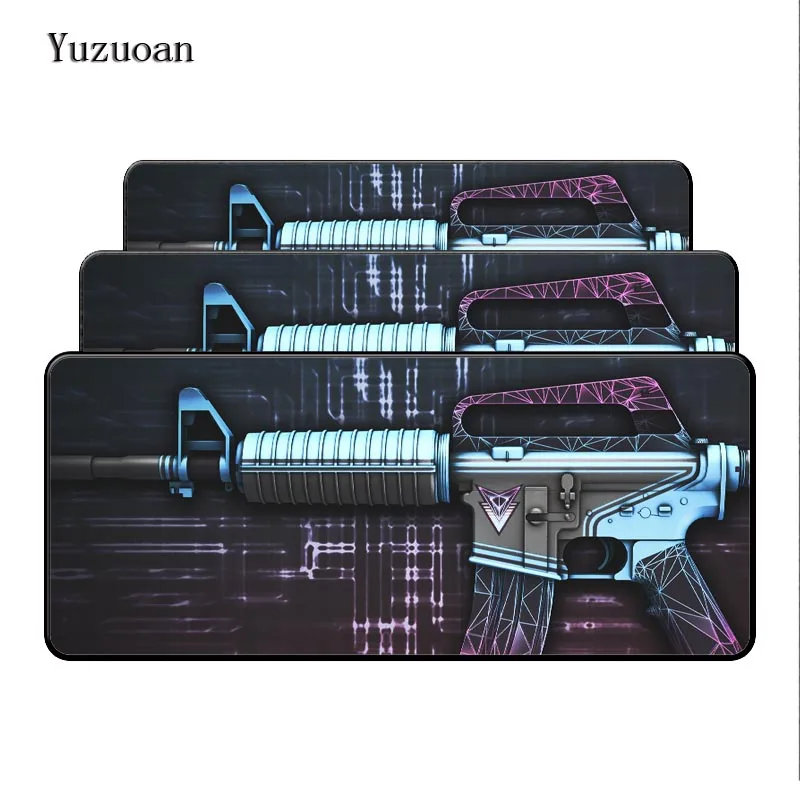 Yuzuoan бесплатная доставка игровой коврик для мыши CS GO с большим замком 40x90 см |