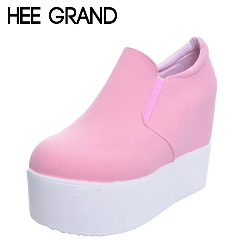 HEE GRAND/2017 Брендовые женские ботинки однотонные Мягкие осенние на высоком каблуке